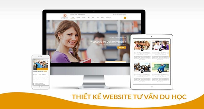 Thiết kế website tư vấn du học